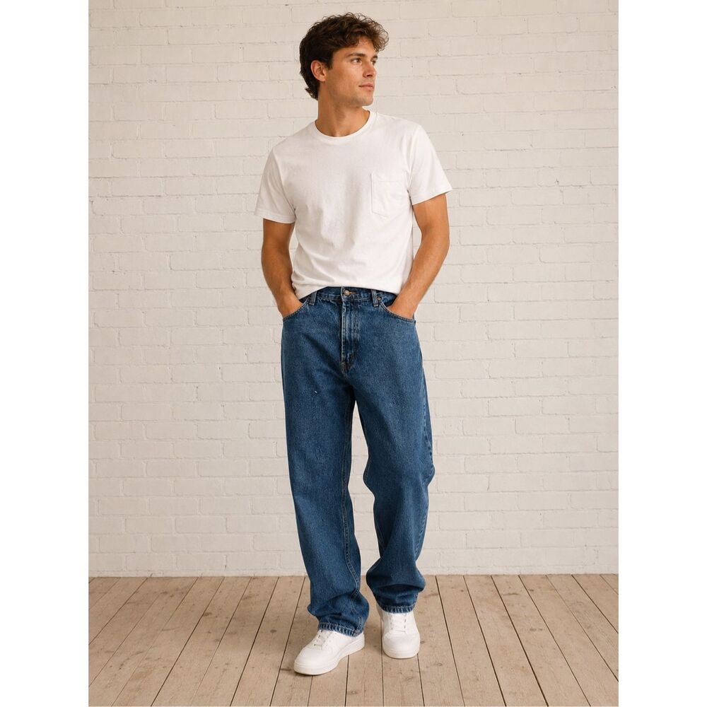 Full Blue Men’s Relaxed Fit Jeans Size 36x32 Denim Pants 100% Cotton
